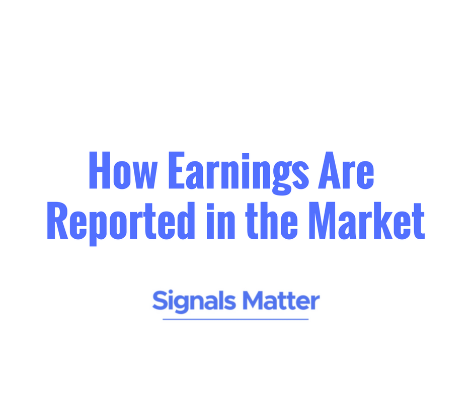 how earnings are reported in the market